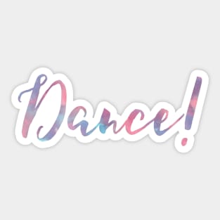 Dance! Pastel watercolour Design Sticker